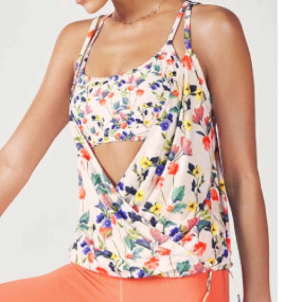 Fabletics floral print sports bra